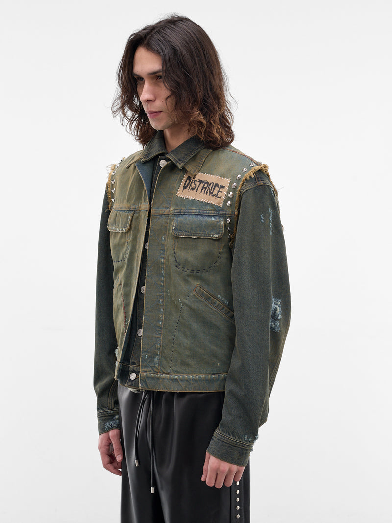 Blue Layered Double Denim Jacket (SMJ07AP-TE010-571-BLUE)