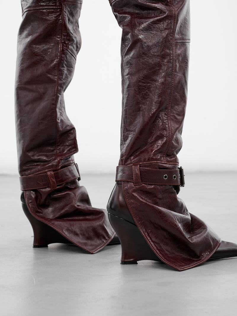 Brown SMK Lamb Leather Trousers (SMKT0BR-BROWN)