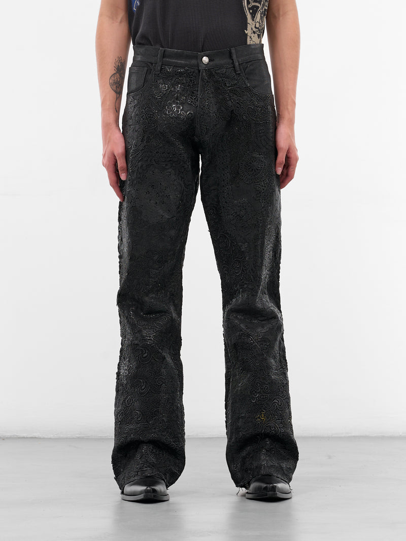 Black Smog Denim Floral Jeans (SMOG-DENIMS-BLACK)