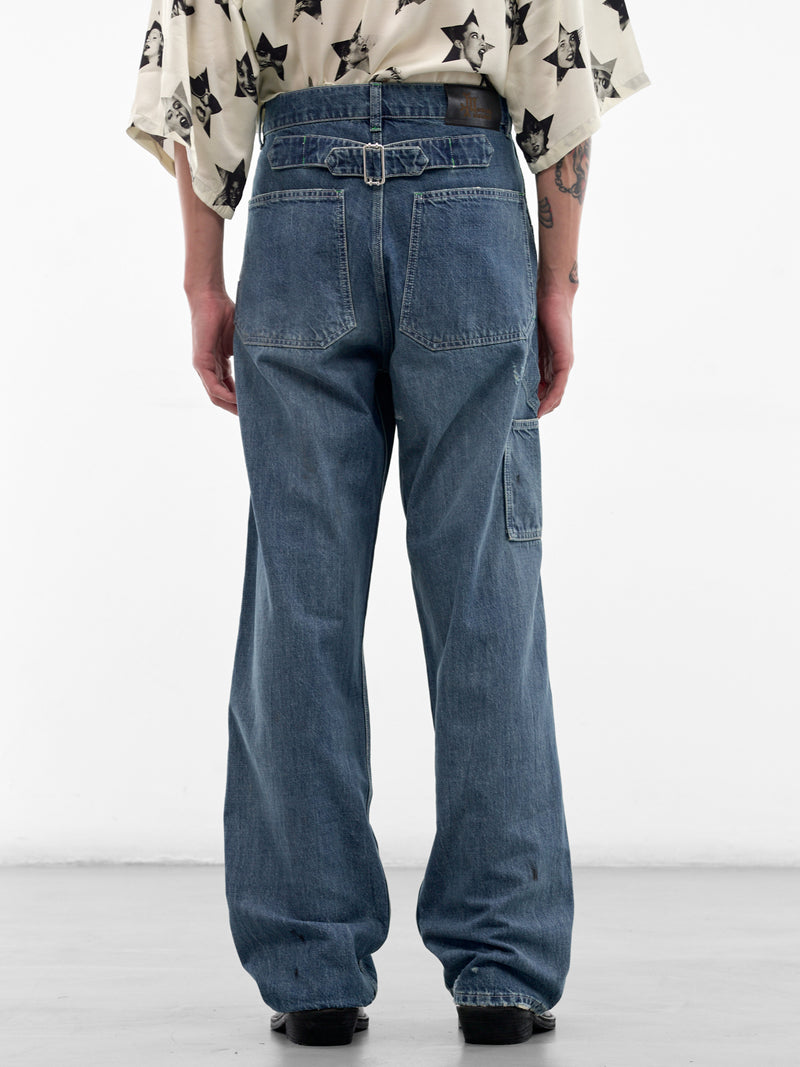 Blue Denim Bucklebacks Mechanic Jeans (SMT10AP-T2238-410-BLUE)