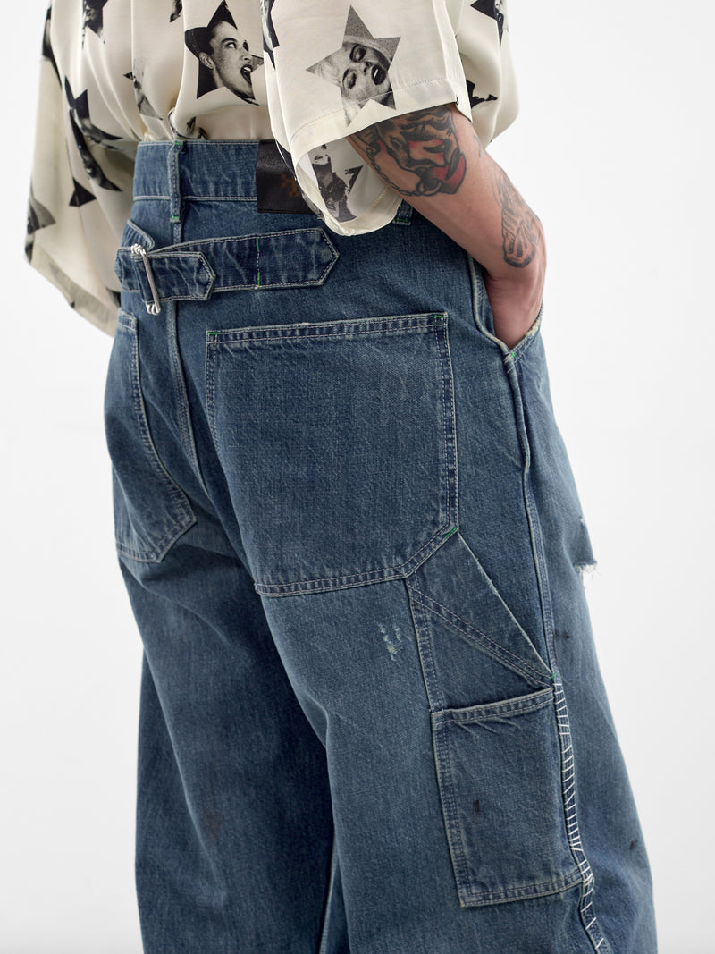 Blue Denim Bucklebacks Mechanic Jeans (SMT10AP-T2238-410-BLUE)