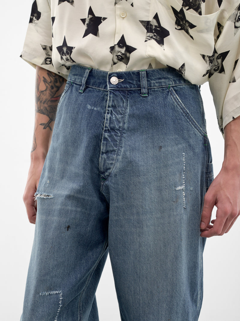 Blue Denim Bucklebacks Mechanic Jeans (SMT10AP-T2238-410-BLUE)