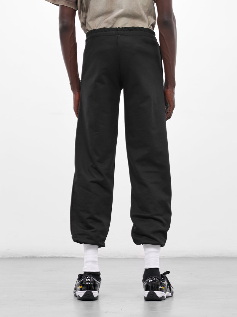 Black Sock Rib-Knit Graohic Joggers (SOCKS-JOGGER-BLACK-WHITE)