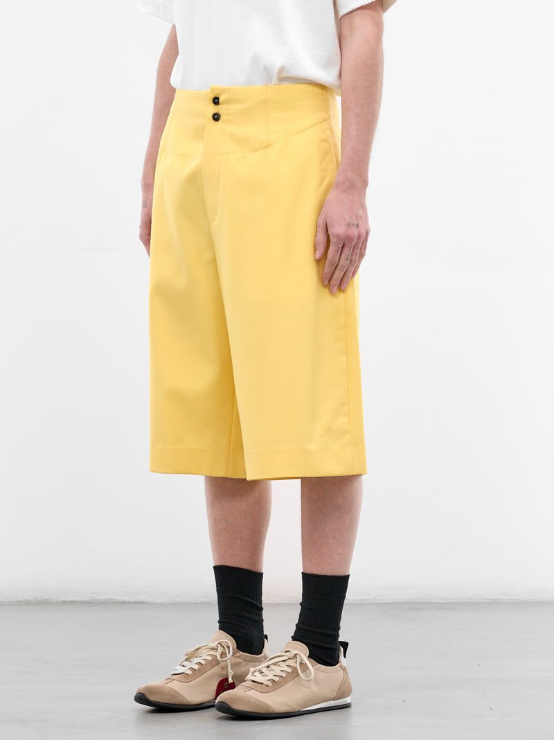 Yellow Wool Tailored Bermuda Shorts (SOM00536AW00732-250-YELLOW)