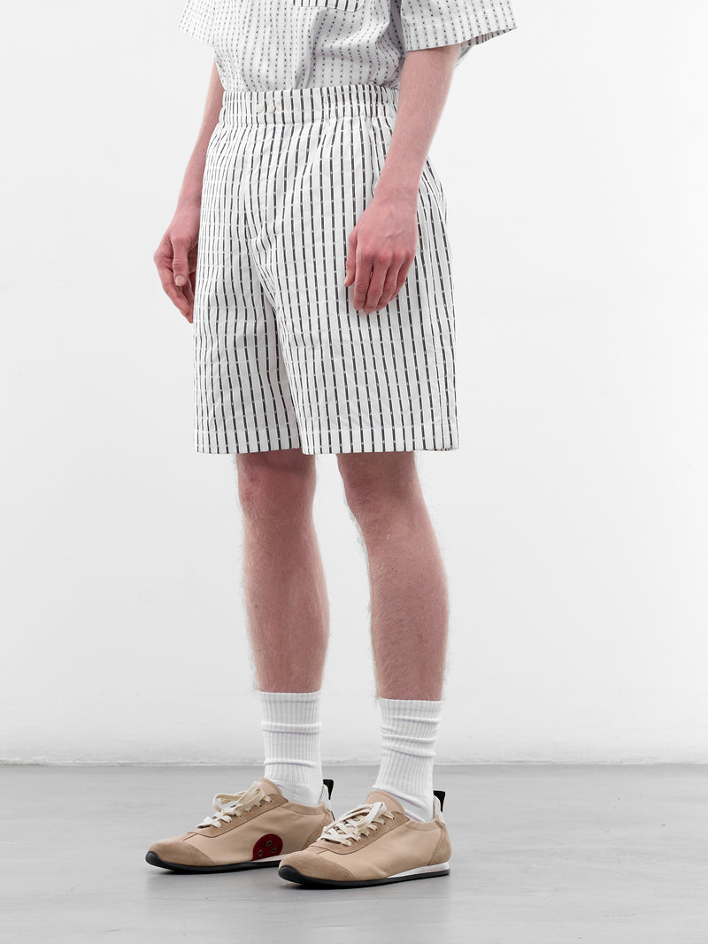 White Caleçon Striped Boxer Shorts (SOM00539AW00782-LOGO-LINE-STRI)