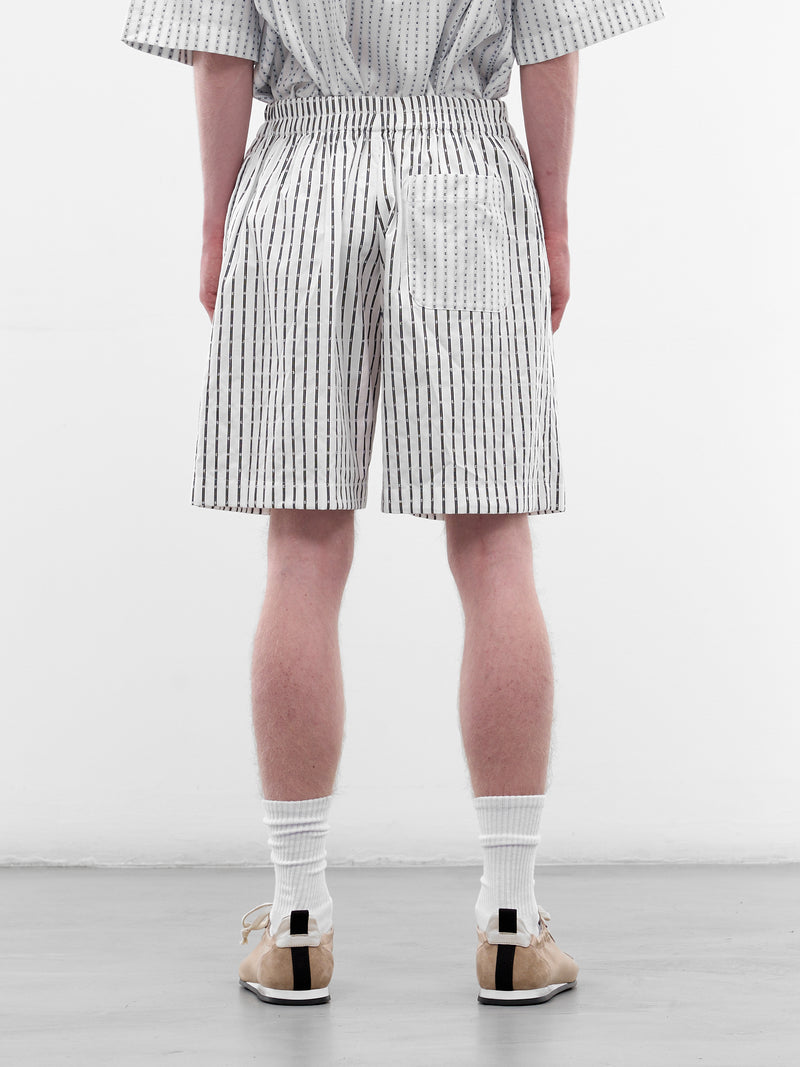 White Caleçon Striped Boxer Shorts (SOM00539AW00782-LOGO-LINE-STRI)