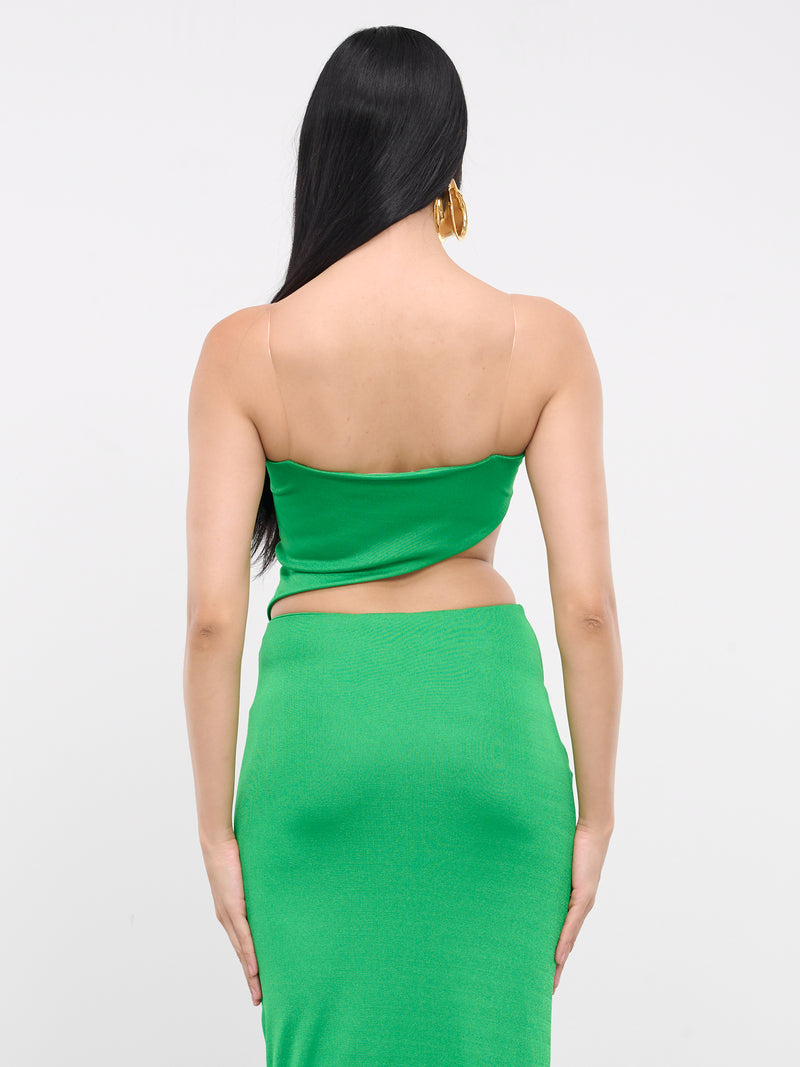 Slanted Off-Shoulder Tube Tank (SOSTT-GREEN)