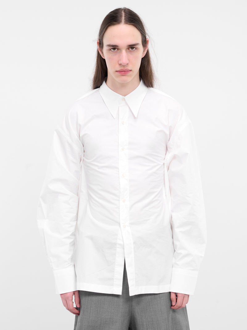 Vacuum Bold Square Overshirt (SQSS1-417-010-WHITE)