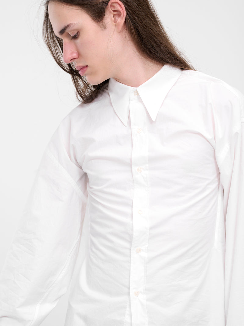 Vacuum Bold Square Overshirt (SQSS1-417-010-WHITE)