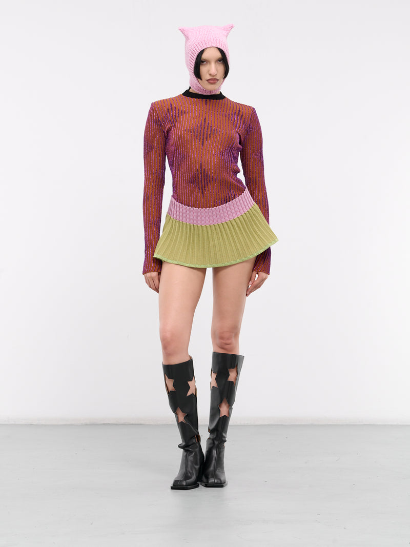 Relief Star Sweater (SS-X0024-09-02-BROWN-PURPLE)