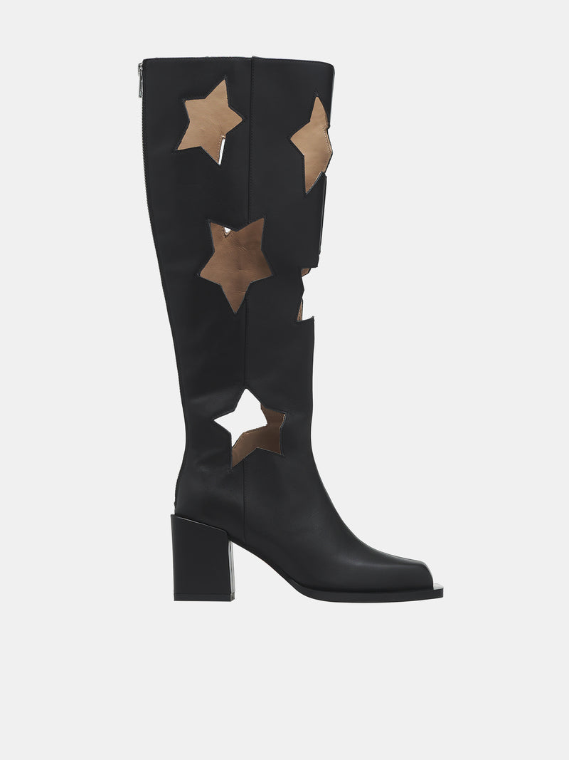 Star Cut-Out Boots (SS-X0024-27-01-BLACK)
