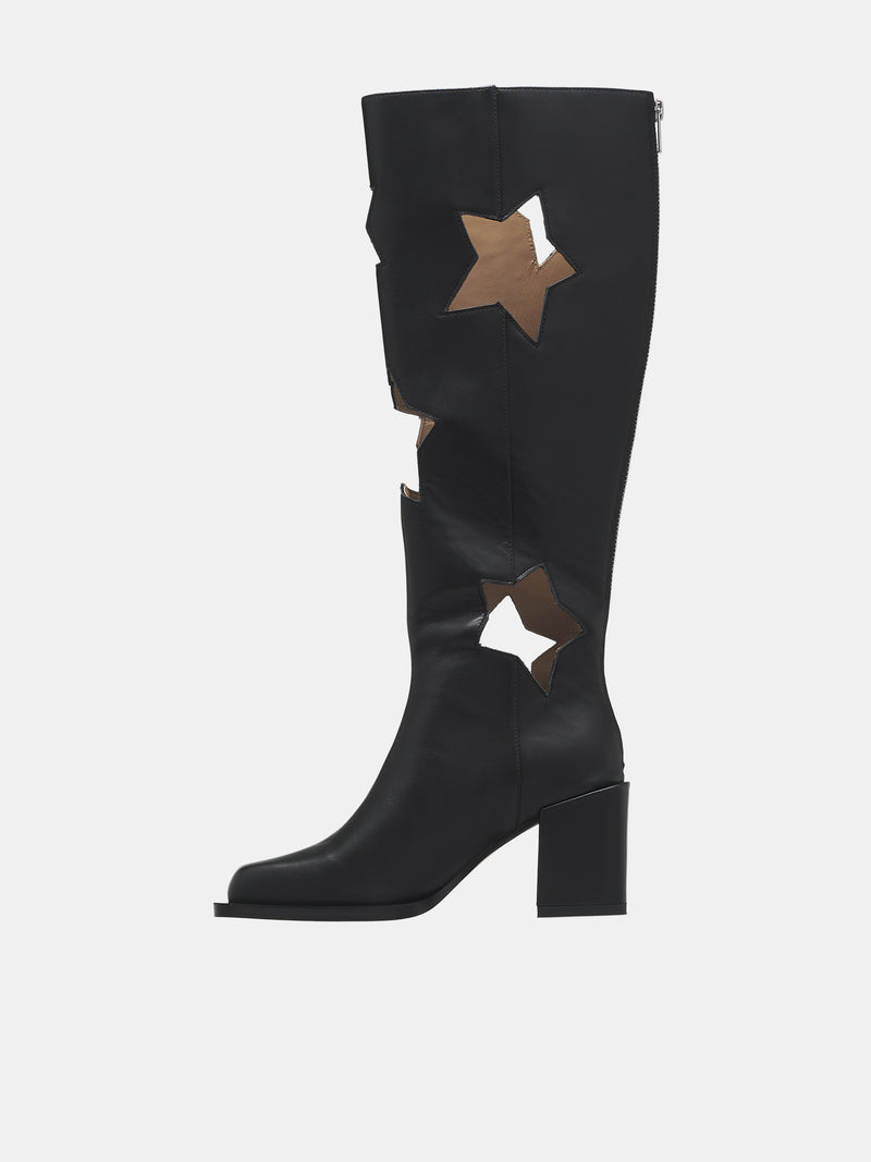Star Cut-Out Boots (SS-X0024-27-01-BLACK)
