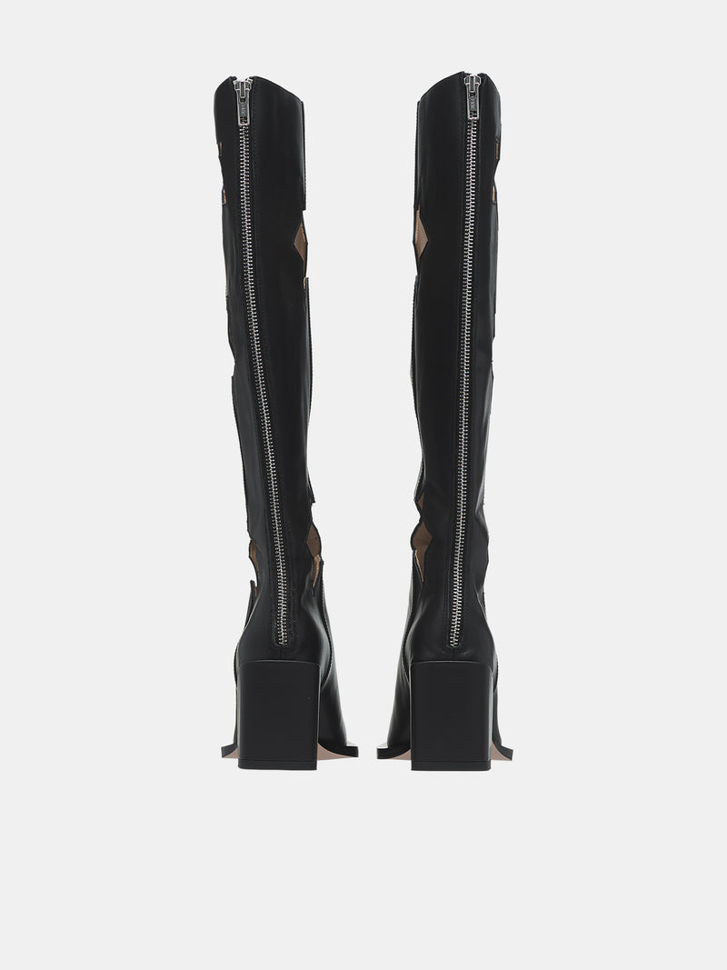 Star Cut-Out Boots (SS-X0024-27-01-BLACK)