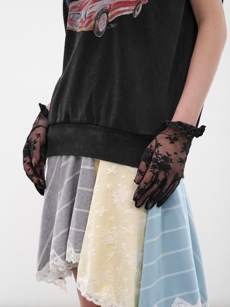 Black Lace Short Gloves (SS2600AC08BK-BLACK)