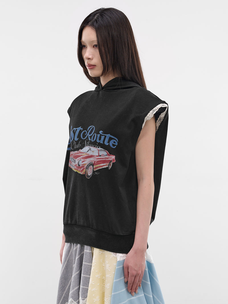 Lost Route Car Hoodie Vest (SS2600T22-CAR-PRINT)