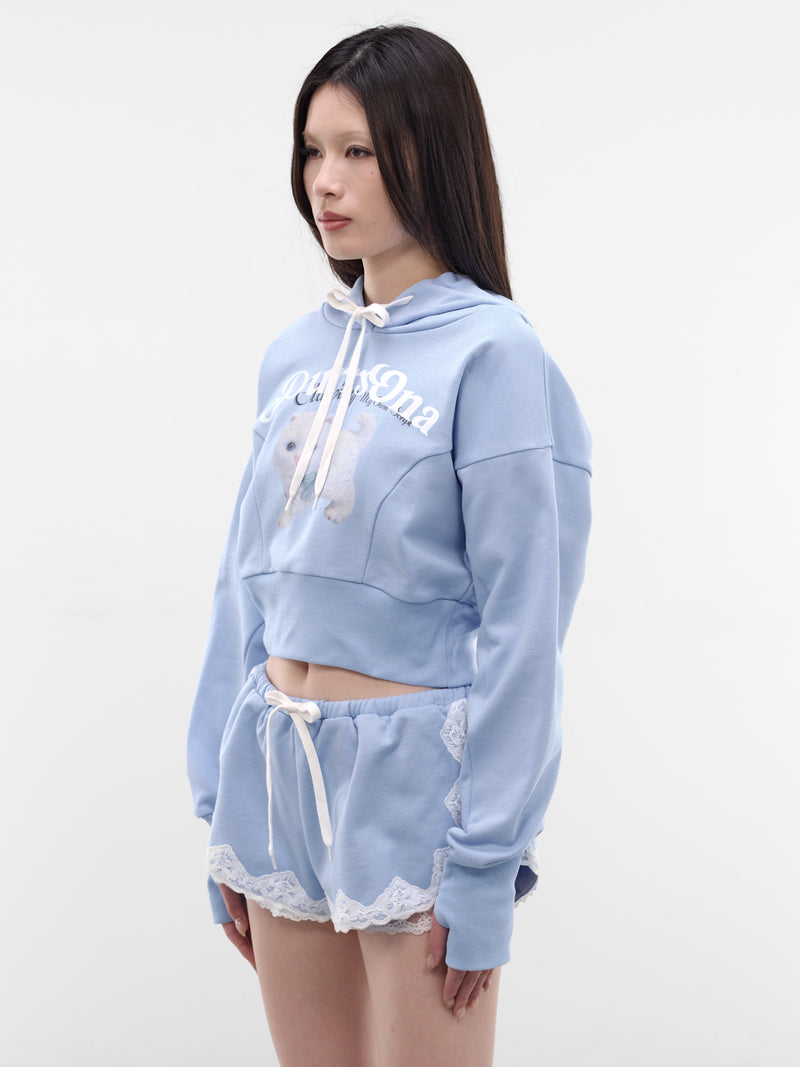 Blue Pursona Kitty Print Hoodie (SS2600T31-POWDER-BLUE)