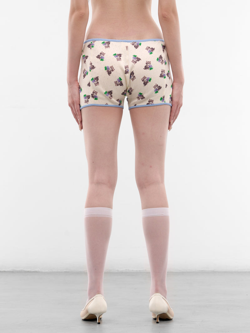 Purr Kitty Print Bow Shorts (SS2600TR07-KITTY-PRINT)