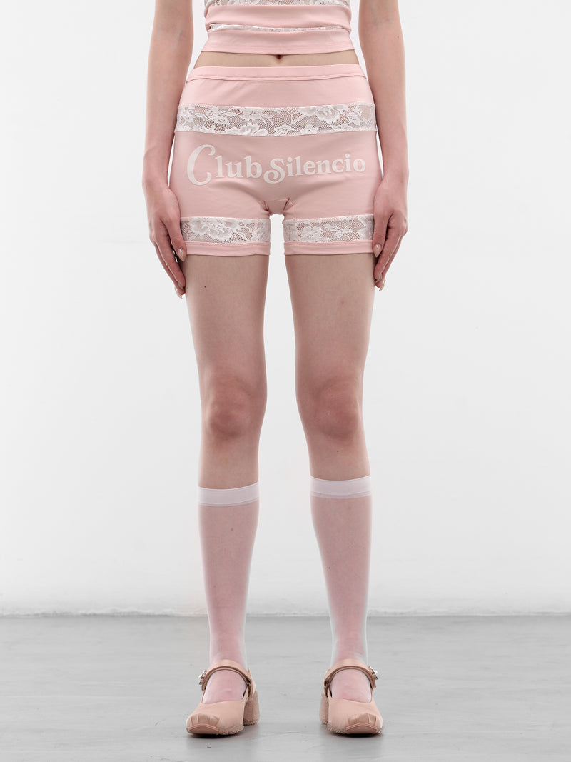 Pink Club Silencio Cycling Shorts (SS2600TR13PK-PINK-WHITE)