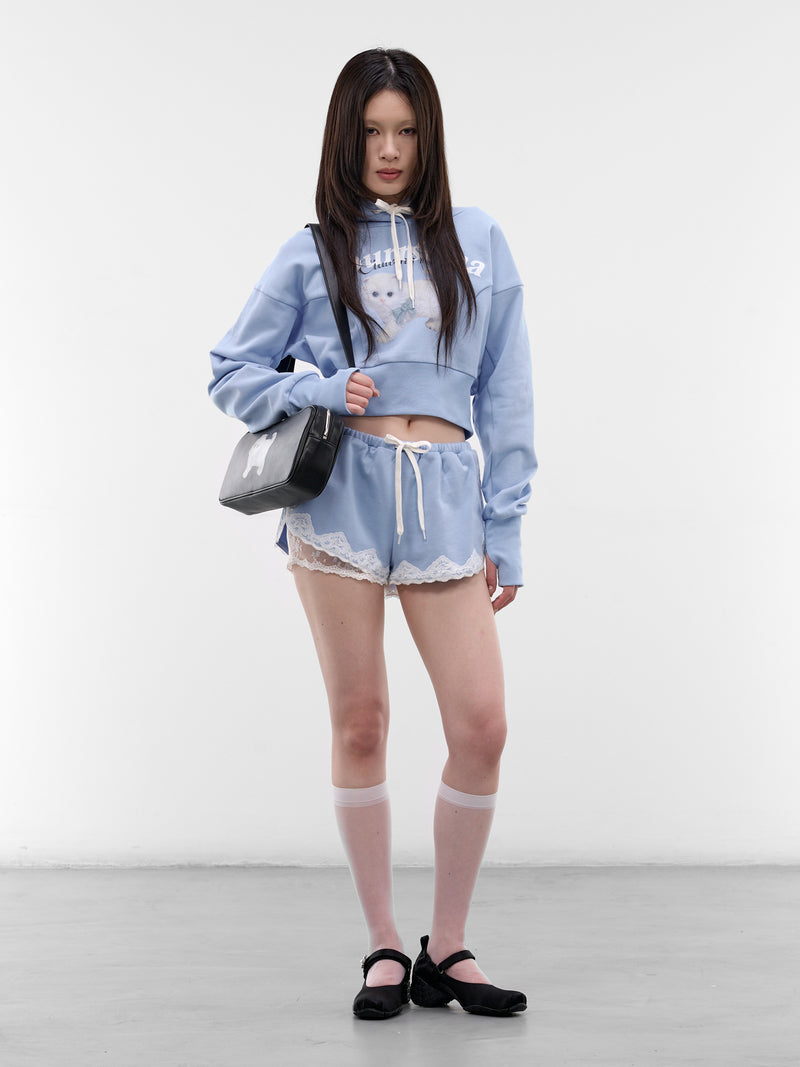 Blue Pursona Kitty Print Hoodie (SS2600T31-POWDER-BLUE)