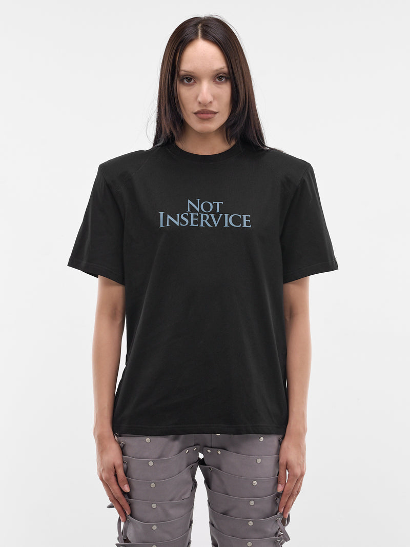 Black Not In Service Tee (SS26JT05C-J03-BLACK)