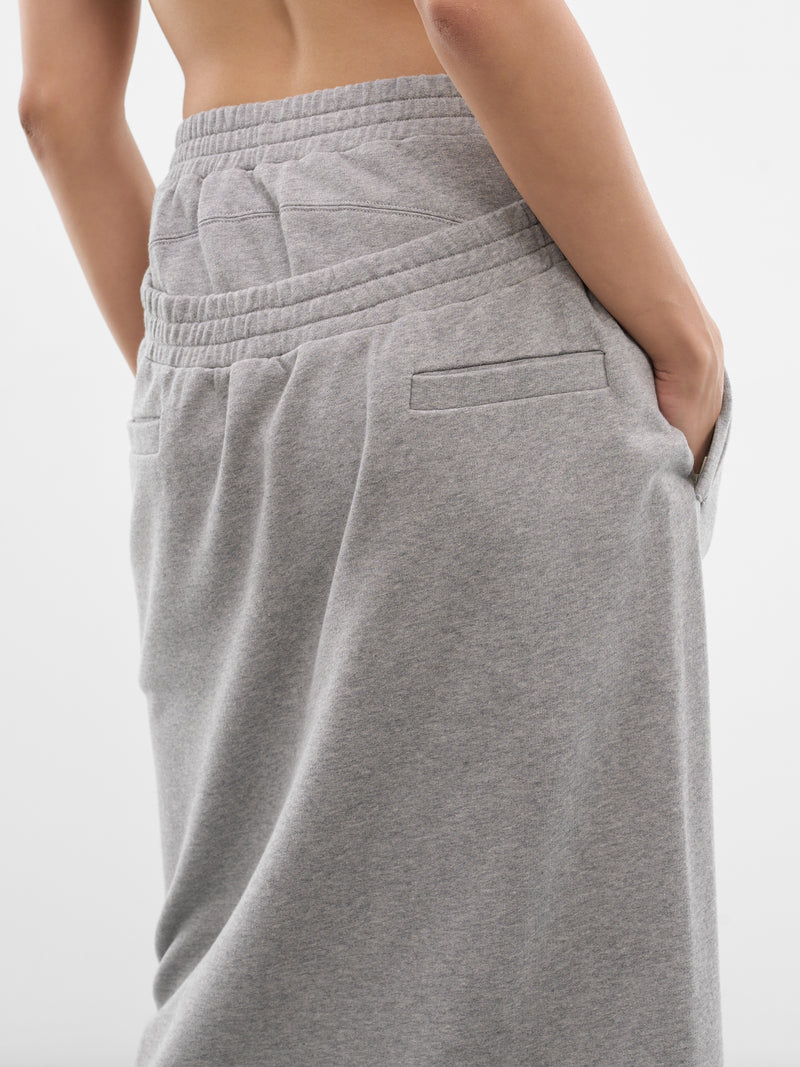Gray Home Office Midi Skirt (SS26SK05-J04-MARL-GREY)