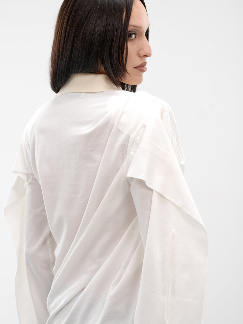 Cream Twisted Polo Top (SS26TP01-W54-CREAM)