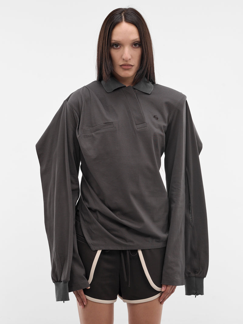 Mud Twisted Polo Top (SS26TP01-W54-MUD)