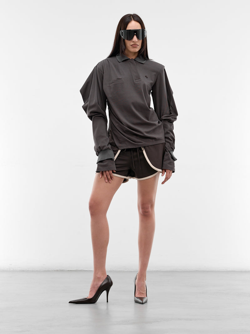 Mud Twisted Polo Top (SS26TP01-W54-MUD)