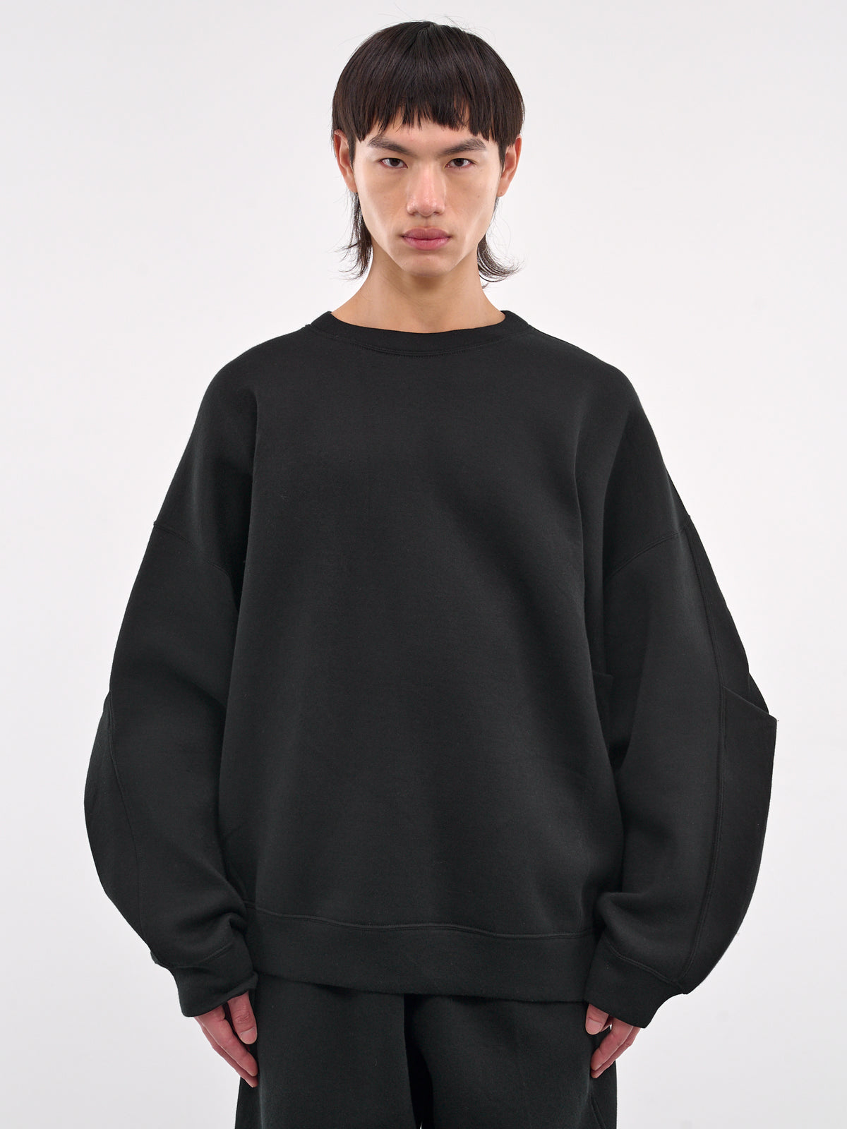 Oversized Crewneck Sweatshirt (ST-1118-BLACK)