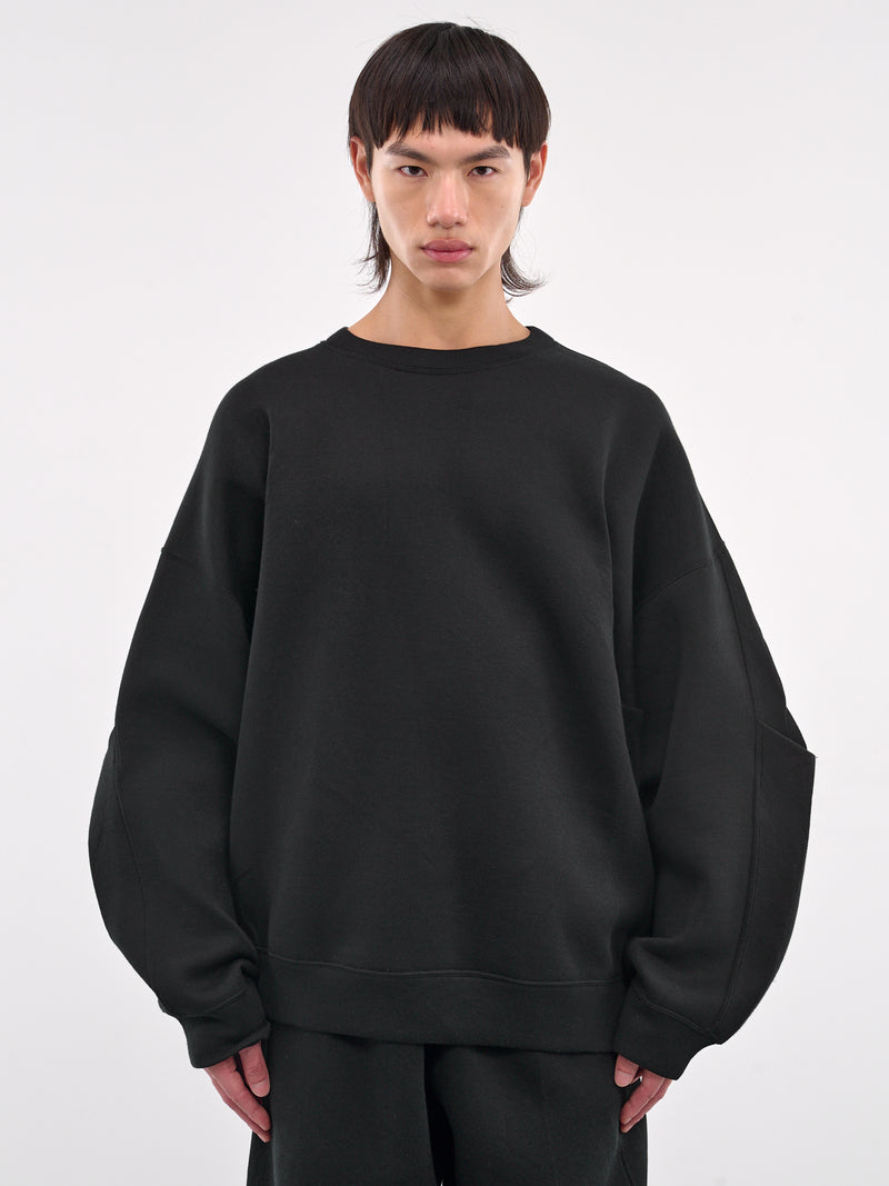 Oversized Crewneck Sweatshirt (ST-1118-BLACK)