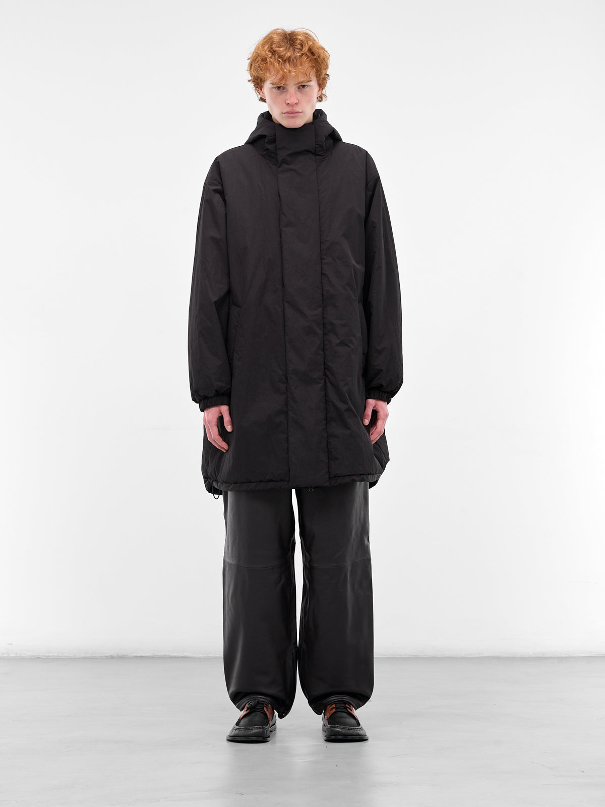Black Padded Nylon Coat (ST-1214-BLACK)