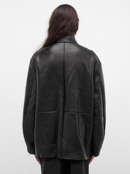 Black Sheep Leather Shearling Jacket (ST-1222-BLACK)