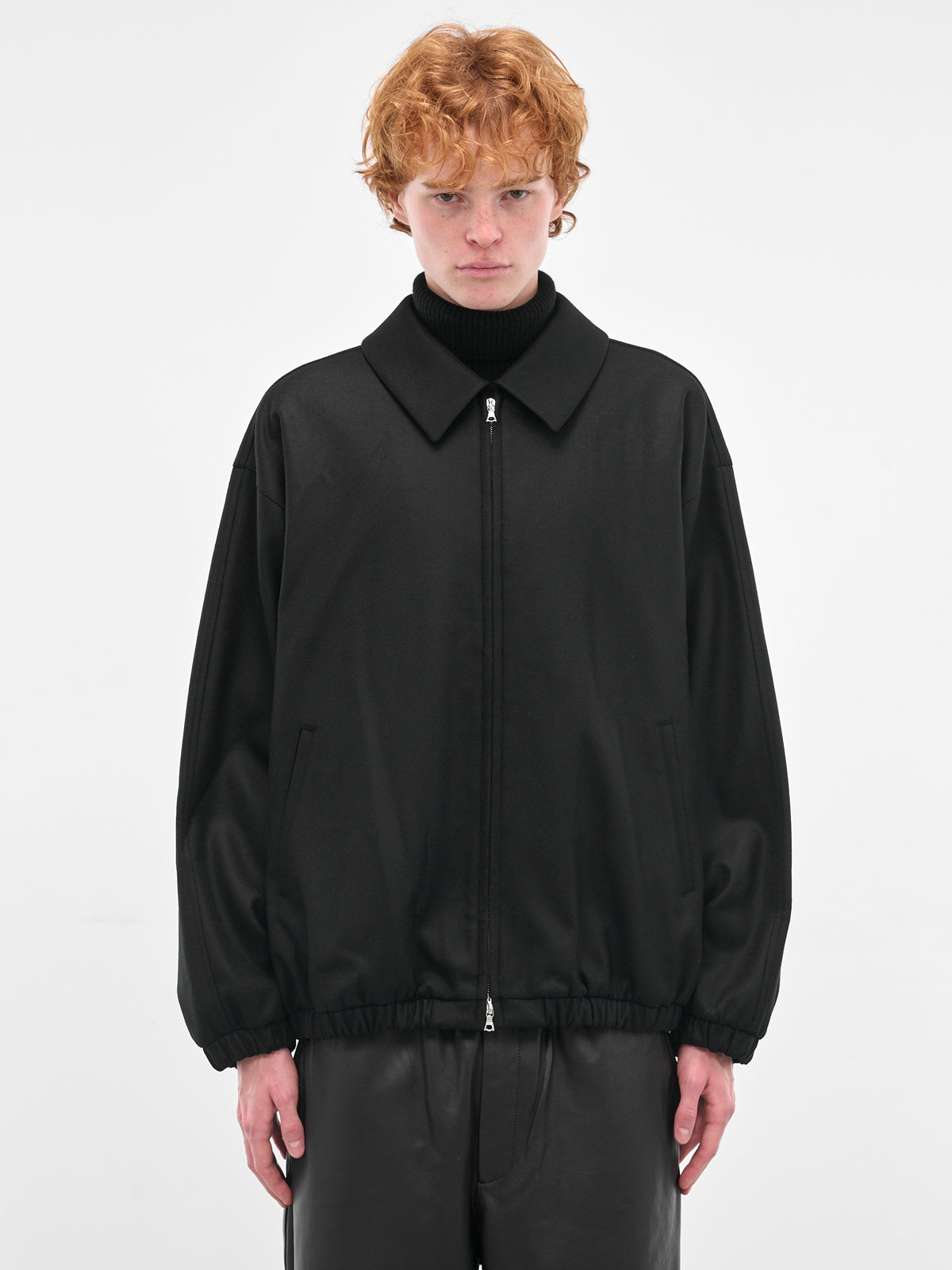 Black Wool Zip Jacket (ST-1226-BLACK)