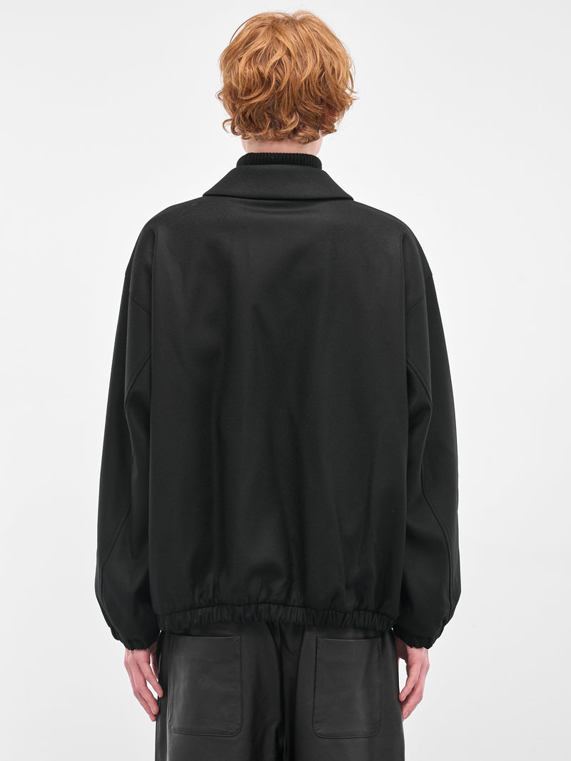 Black Wool Zip Jacket (ST-1226-BLACK)