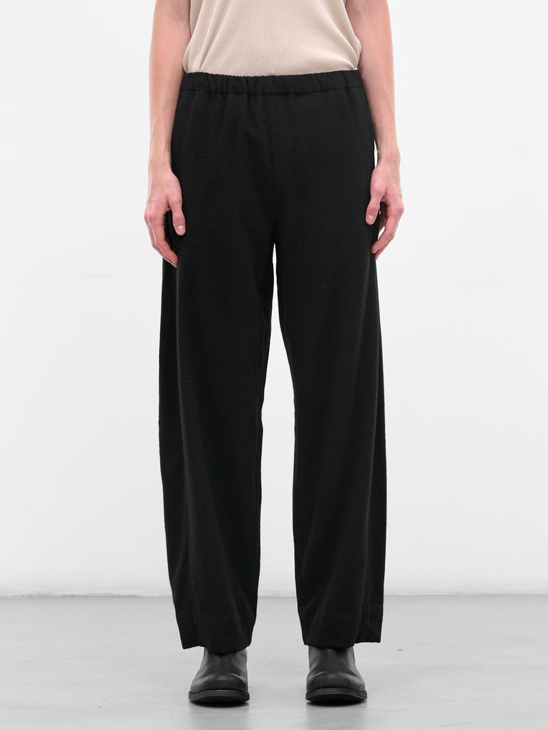 Black Wool-Cashmere Relaxed Trousers (ST-1270-BLACK)