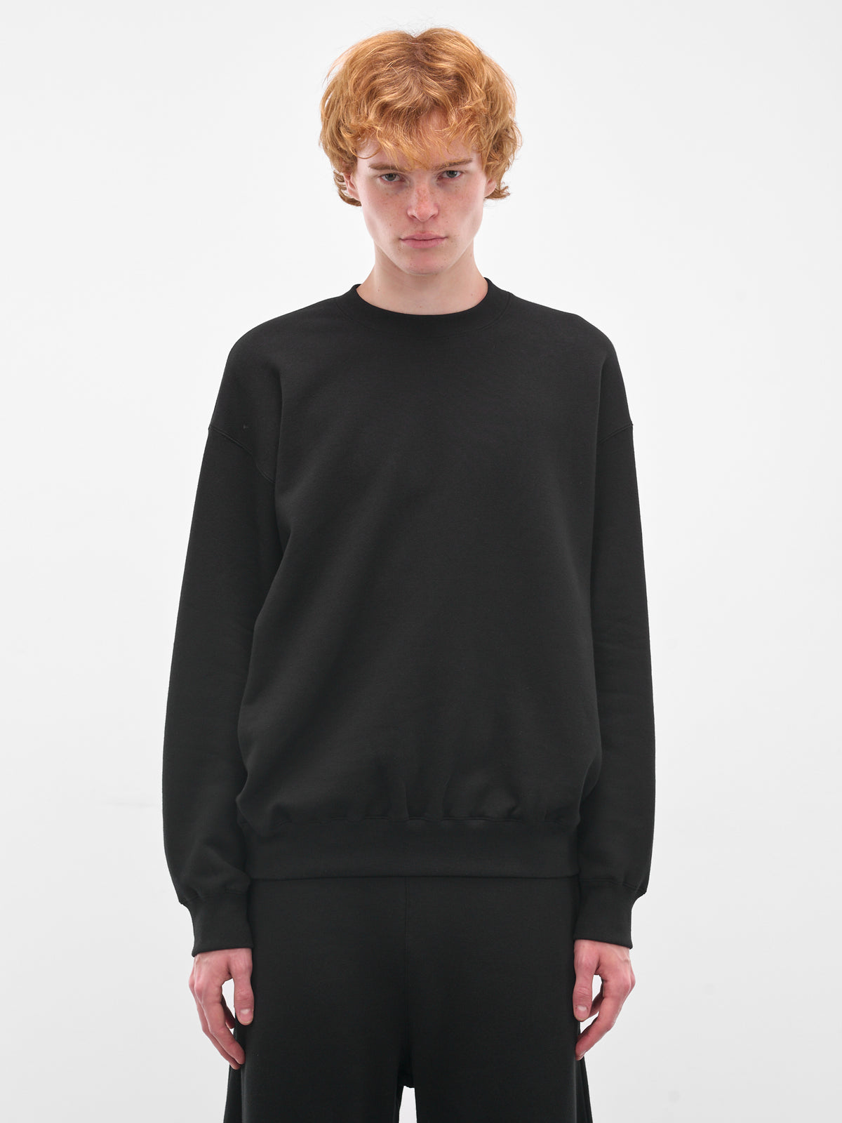 Black Cotton-Yak Crewneck Sweater (ST-1286-BLACK)