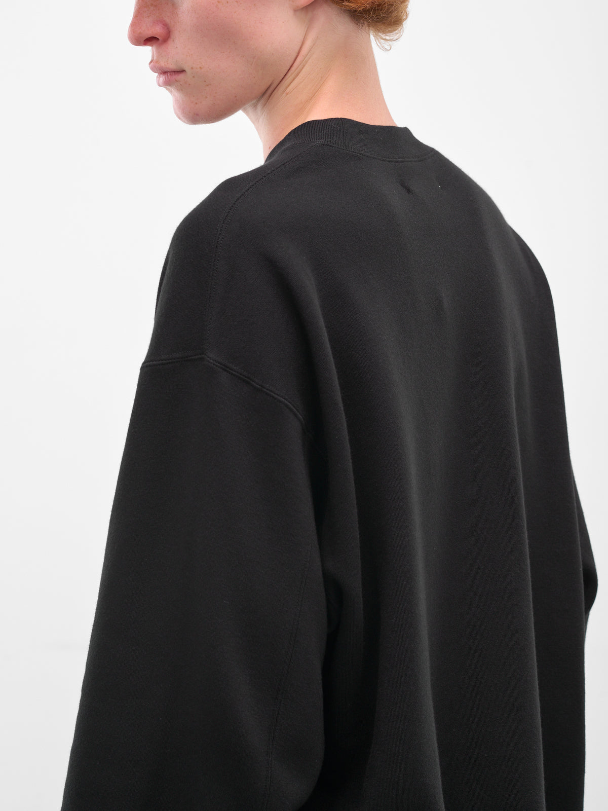 Black Cotton-Yak Crewneck Sweater (ST-1286-BLACK)