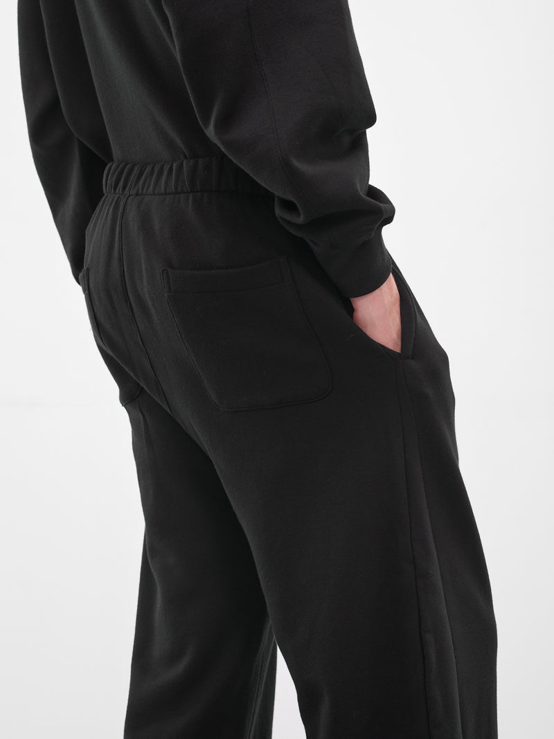 Black Cotton-Yak Relaxed Sweatpants (ST-1288-BLACK)