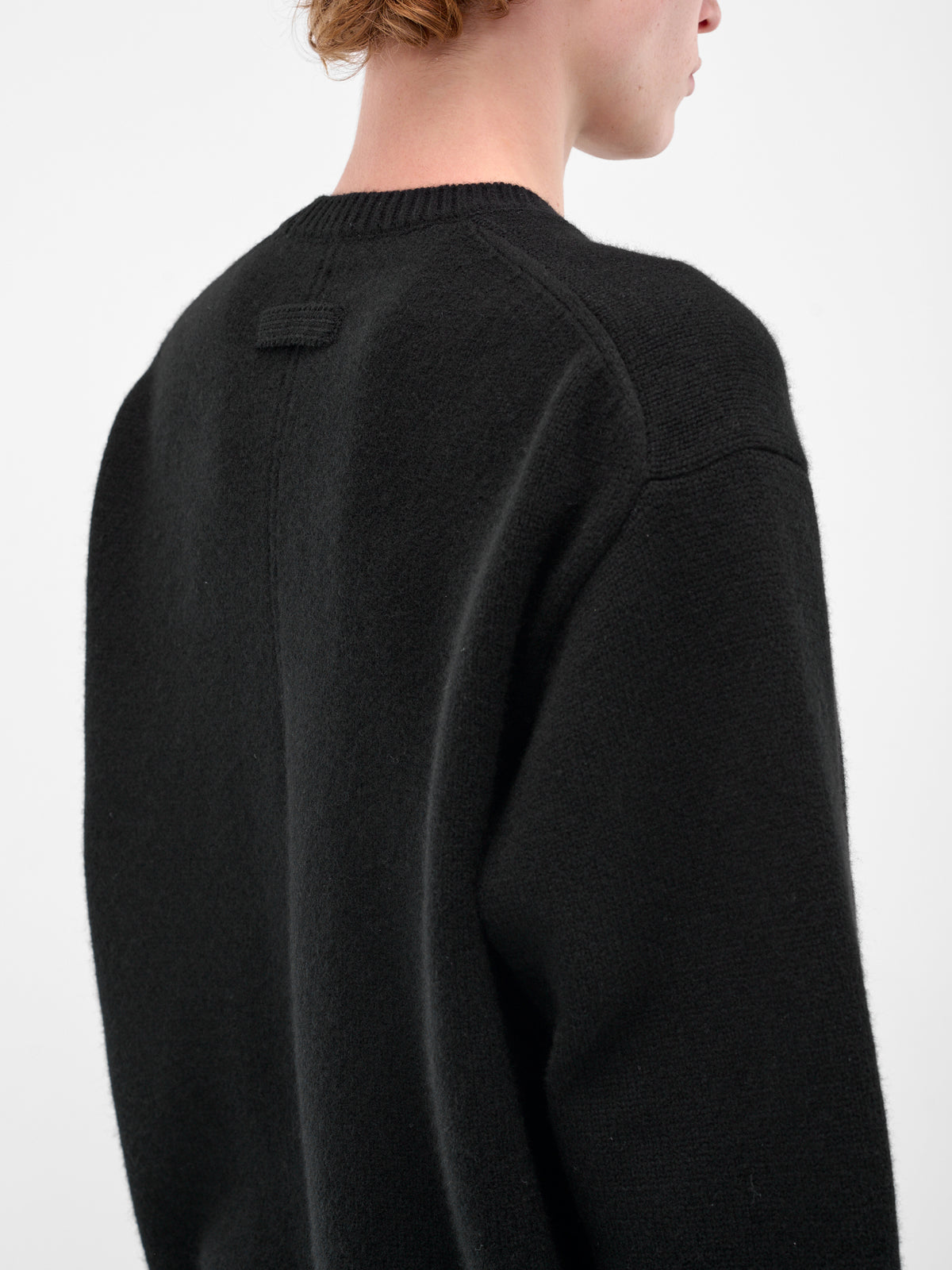 Black Relaxed Wool Sweater (ST-1289-BLACK)