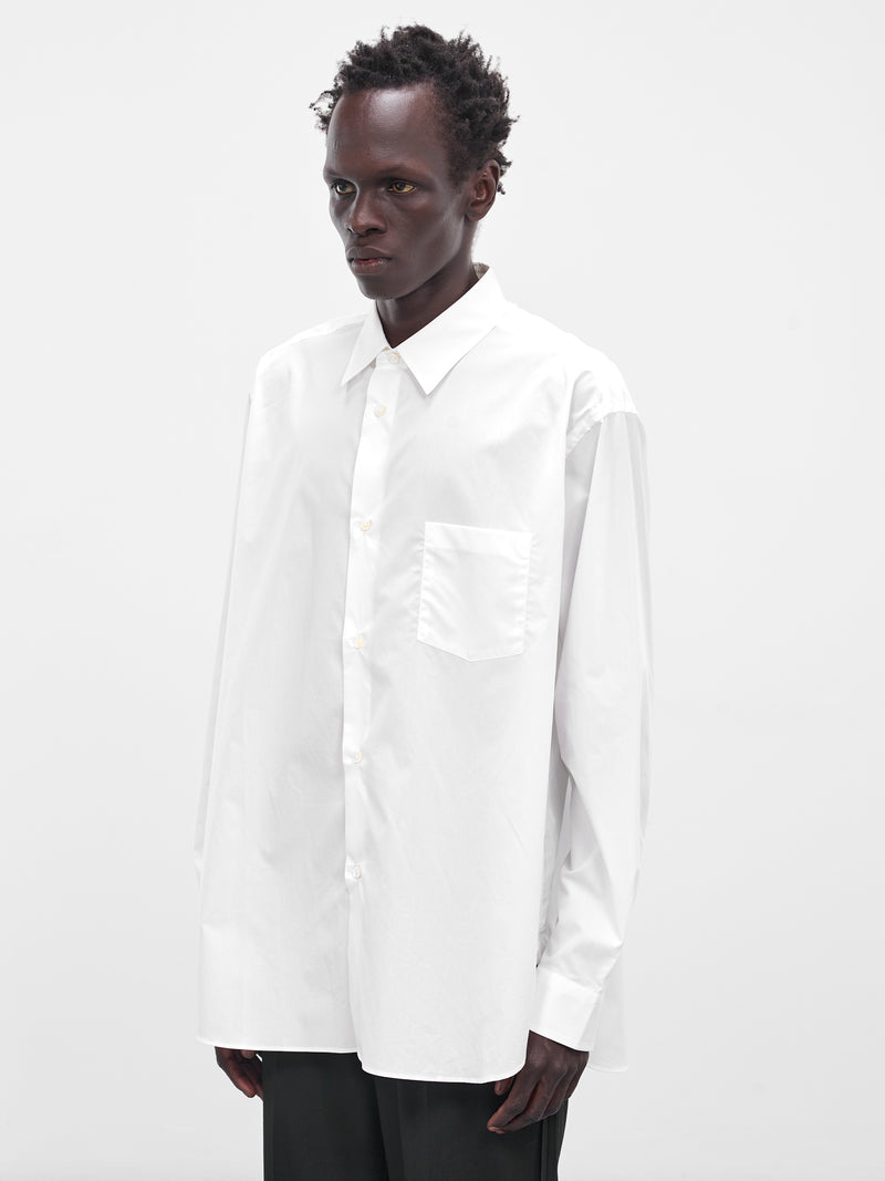 White Suvin Oversized Button-Up Shirt (ST-1319-WHITE)