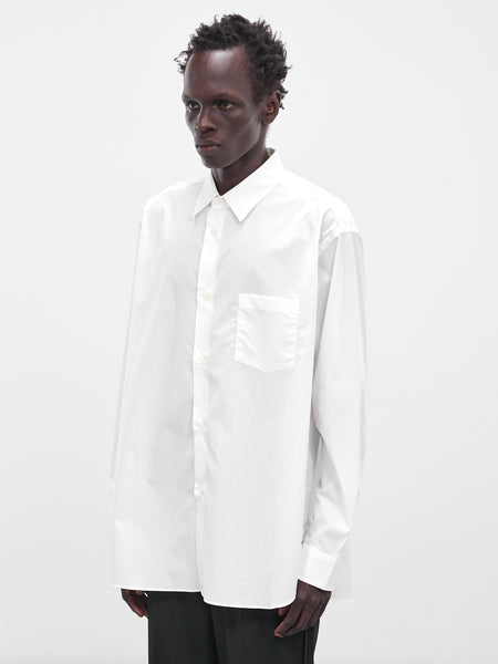 White Suvin Oversized Button-Up Shirt (ST-1319-WHITE)