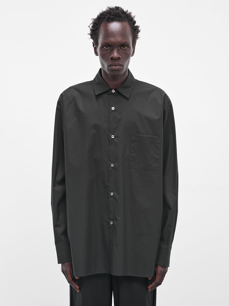 Black Suvin Oversized Button-Up Shirt (ST-1321-BLACK)