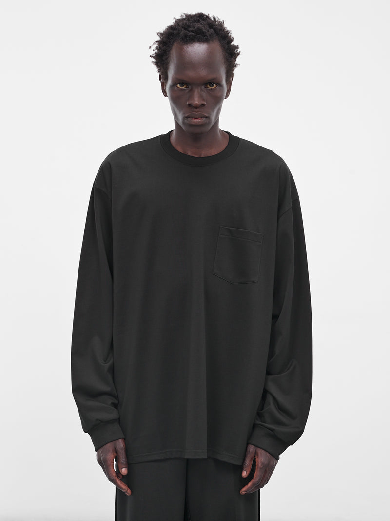 Black Oversized Pocket Long Sleeve (ST-1330-BLACK)