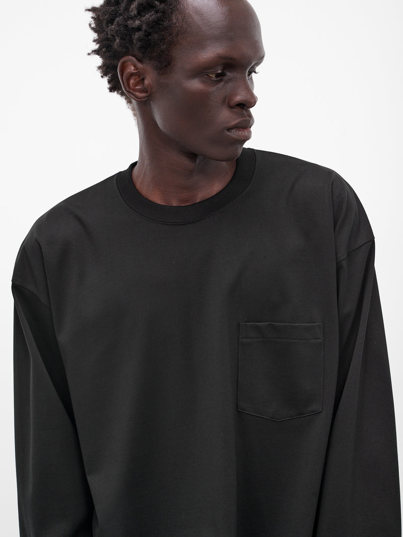 Black Oversized Pocket Long Sleeve (ST-1330-BLACK)