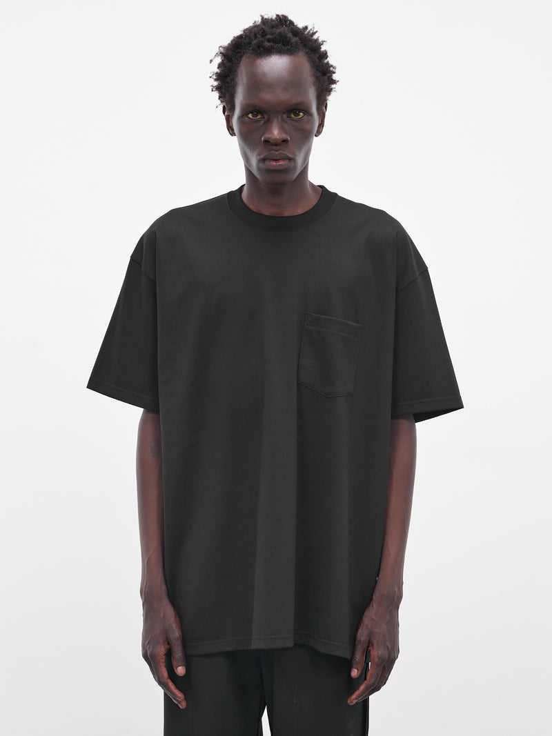 Black Oversized Cotton Pocket Tee (ST-1331-BLACK)