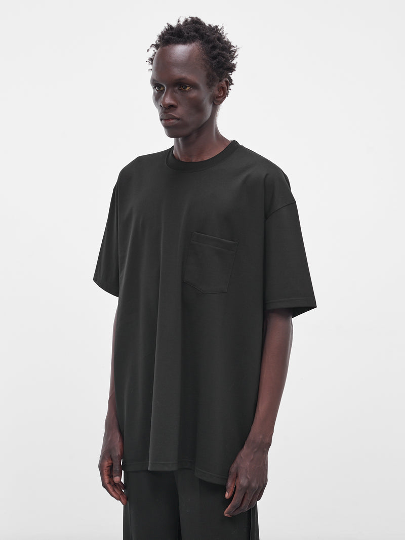 Black Oversized Cotton Pocket Tee (ST-1331-BLACK)