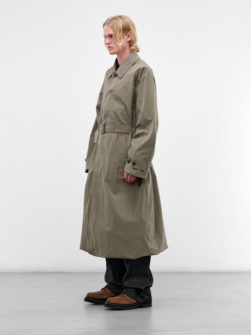 Taupe Nylon Raglan Trench Coat (ST-1372-TAUPE)