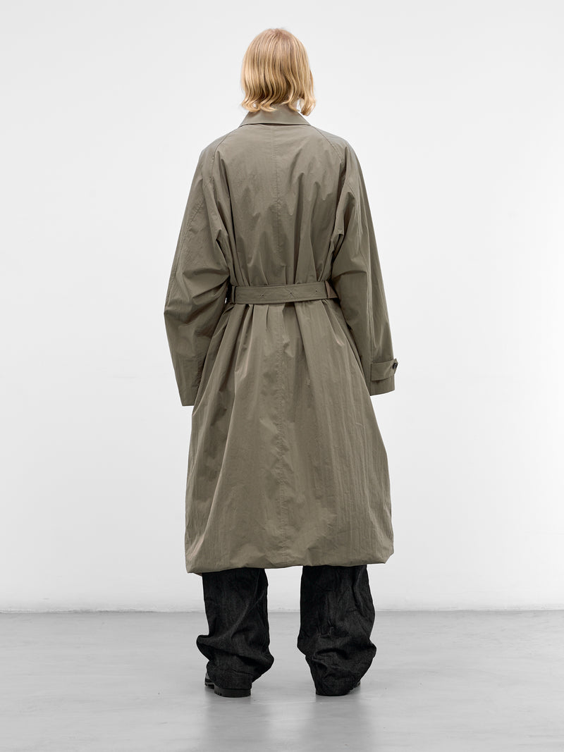 Taupe Nylon Raglan Trench Coat (ST-1372-TAUPE)