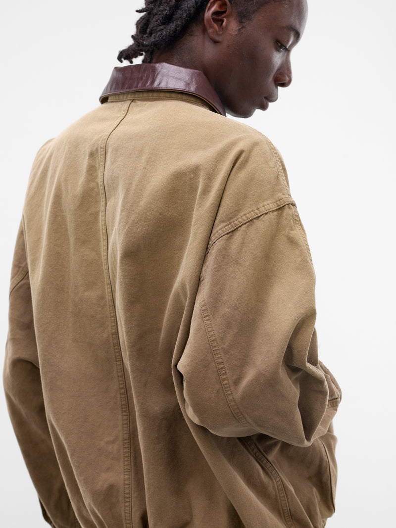 Khaki Faded Cotton Workwear Jacket (ST-1387-KHAKI-BEIGE)