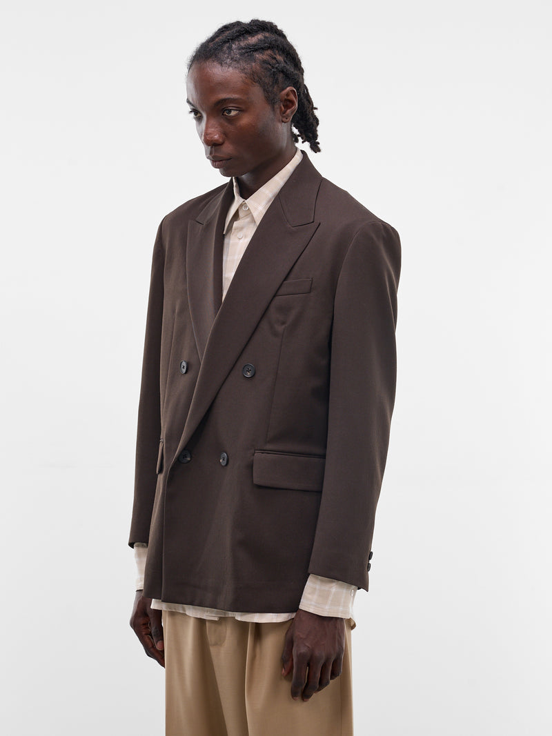 Khaki Double-Breasted Wool Blazer (ST-1414-MILITARY-KHAKI)